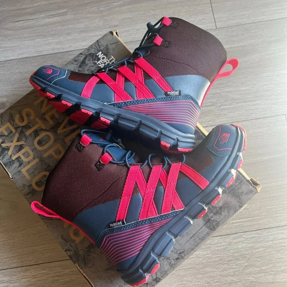 The North Face Junior Winter Sneaker Boots - Blue Wing Teal & Atomic Pink 2